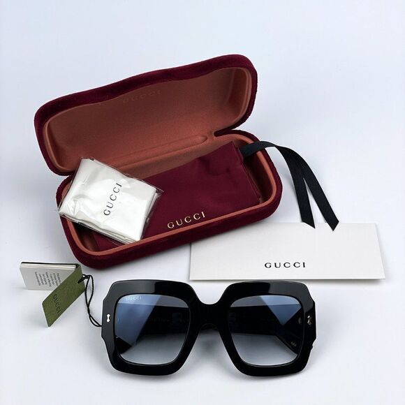 SALE! NEW Gucci GG1111S 001 Black Grey Gradient Square Unisex Sunglasses main image 13
